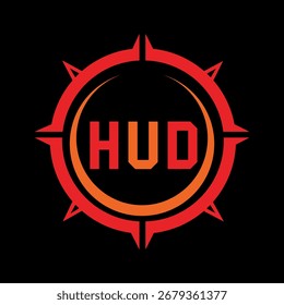 HUD letter design. HUD letter technology logo design. HUD Monogram logo design for an entrepreneur and business.