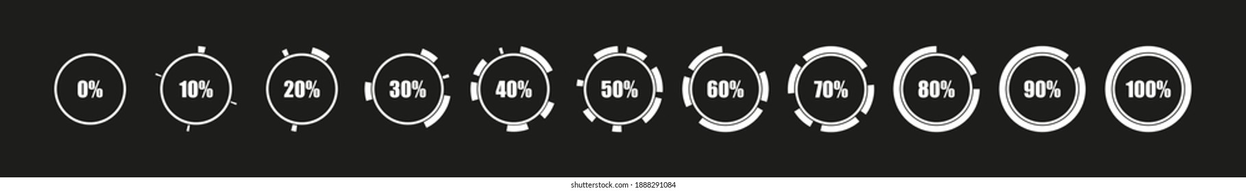 Hud loading percent bar vector ui futuristic element design. Gui digital technology game design percentage illustration.
