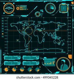 HUD navigation map screen elements.