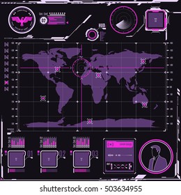 HUD navigation map screen elements.