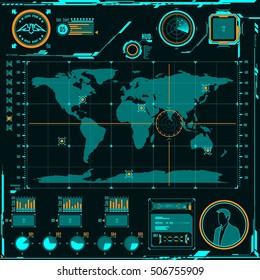 HUD Navigation Map Screen Elements.