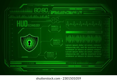 hud Padlock security future technology concept background
