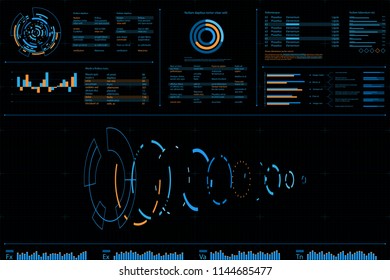 
HUD panel Ui Business.Futuristic abstract technology background.icon symbol circuit.vector and illustration