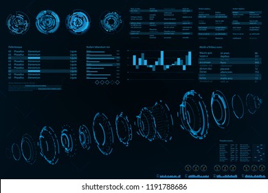 HUD panel Ui Business.Futuristic abstract technology background.icon symbol circuit.vector and illustration