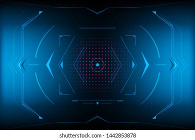 HUD panel VR User interface.Futuristic concept.vector and illustration - Vector