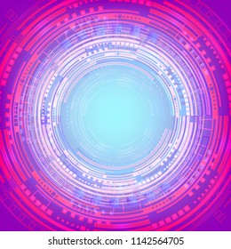 HUD portal, vector illustration, technology background