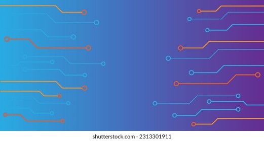 HUD rectangle circuit board futuristic background vector for technology and finance concept and education for future