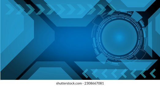 HUD rectangle futuristic background vector for technology and finance concept and education for future