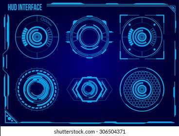 HUD. Sci Fi Futuristic User Interface. Vector Illustration
