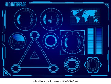 HUD. Sci Fi Futuristic User Interface. Vector Illustration