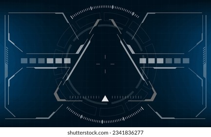 HUD interfaz de ciencia-ficción pantalla de diseño realidad virtual tecnología futurista pantalla de ilustración vectorial.