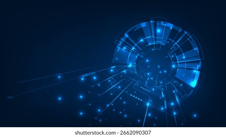 HUD screen tech system innovetion sci-fi technology adstract background