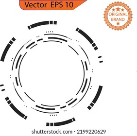 HUD set for business, user interface elements. Abstract virtual graphic touch user interface. Vector icon set technology circle design.