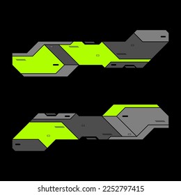 Marco HUD, elementos futuristas modernos de interfaz de usuario, panel de control, conjunto de ilustración vectorial del panel de interfaz cyberpunk.