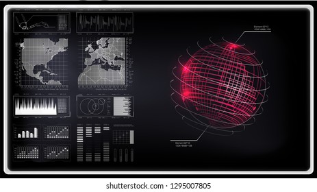 HUD set. Technology elements for (business, medicine, forex, finance, analytics) Statistic and data, sci infographic. Template Head-up display for app in HUD style. Vector illustration sky fi Ui pack