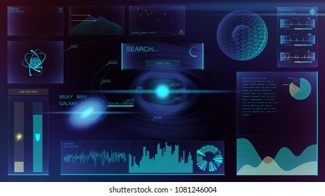 Futuristic Hud Interface Science Future Tech Stock Vector (Royalty Free ...