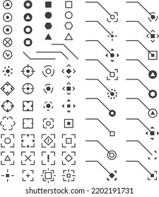 Hud style callout lines. User interface element