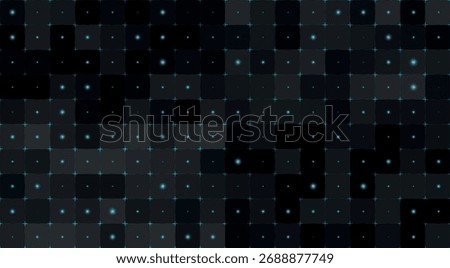 Hud Tech Background. Abstract Technology Grid. 3D Digital Line Interface Pattern. Game Blueprint Futuristic Data Bg. Vector Future UI Texture. Science Screen Cyber Landscape. Wireframe Digital Design 