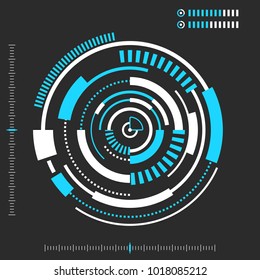 HUD, Technology abstract background. Sci fi futuristic user interface. Vector illustration