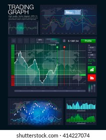 HUD UI for business app. Futuristic user interface and Infographic elements. Abstract virtual graphic touch user interface. UI hud infographic interface screen monitor radar set web elements