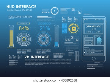 HUD UI for business app. Futuristic user interface HUD and Infographic elements. Abstract virtual graphic touch user interface. UI hud infographic interface screen monitor radar set web elements