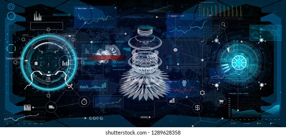 Scifi Medical Hud Ui Elements Healthcare Stock Vector (Royalty Free ...