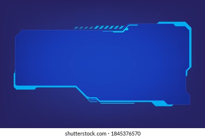 HUD, UI, GUI futuristic user interface screen elements. High tech screen for video game. Sci-fi concept design.