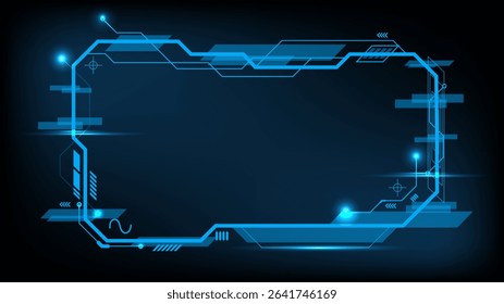 HUD, UI, GUI futuristic user interface screen elements. High tech screen for video game. Sci-fi concept design. 