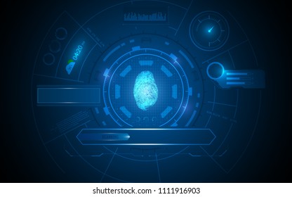 hud ui interface artificial intelligence template concept background eps 10 vector