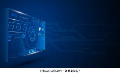 hud ui virtual interactivity design tech concept background eps 10 vector