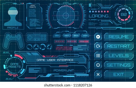 HUD User Interface, GUI, Futuristic Panel with Infographic Elements - Illustration Vector