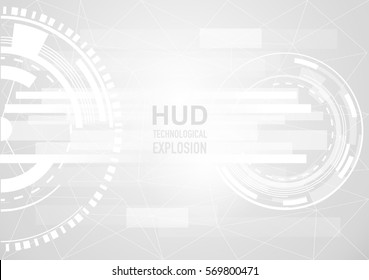 HUD vector technology background. Futuristic space interface element. 