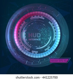 HUD virtual reality concept circles background
