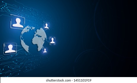 hud virtual ui connection system technology global design concept background eps 10 vector