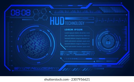 hud worl cyber circuit future technology concept background