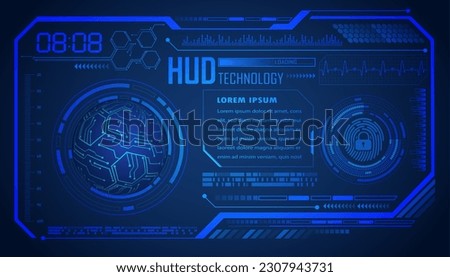 hud worl cyber circuit future technology concept background