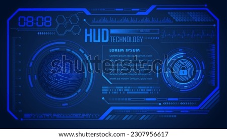 hud worl cyber circuit future technology concept background