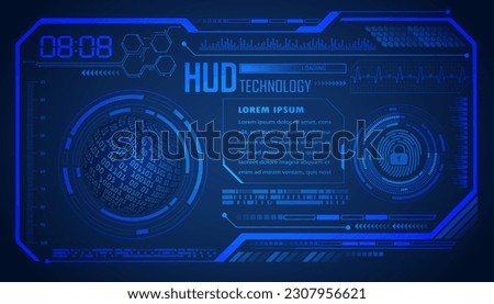 hud worl cyber circuit future technology concept background