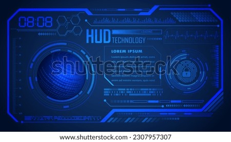 hud worl cyber circuit future technology concept background