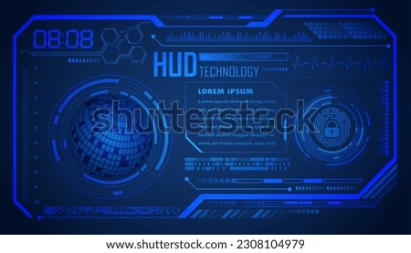 hud worl cyber circuit future technology concept background