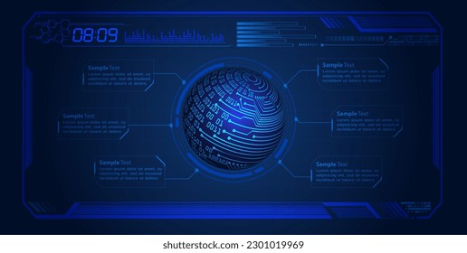 fondo de concepto de tecnología de hud world future