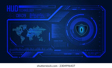 hud world future technology concept background