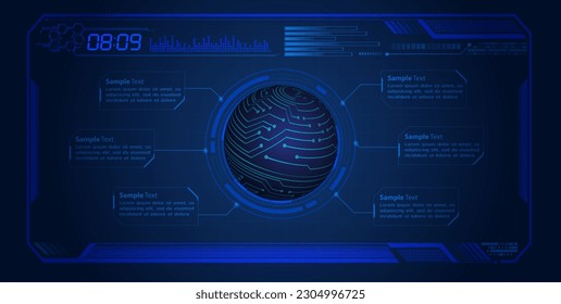 hud world future technology concept background