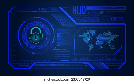 fondo de concepto de tecnología de hud world future