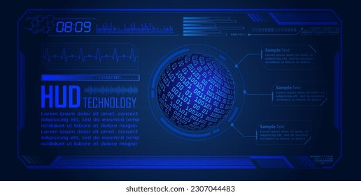 fondo de concepto de tecnología de hud world future