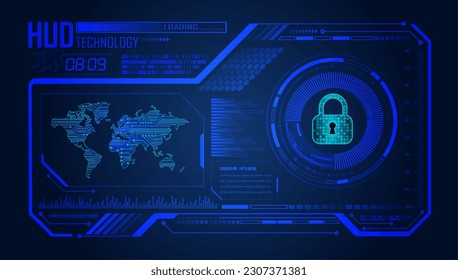 hud world future technology concept background