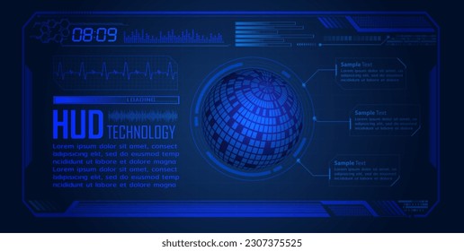 hud world future technology concept background