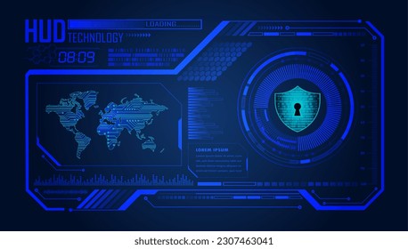 fondo de concepto de tecnología de hud world future
