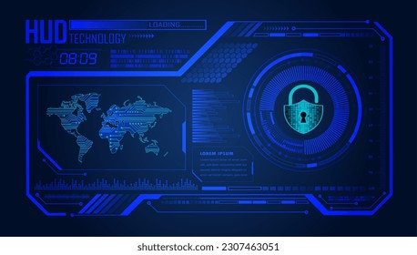 hud world future technology concept background