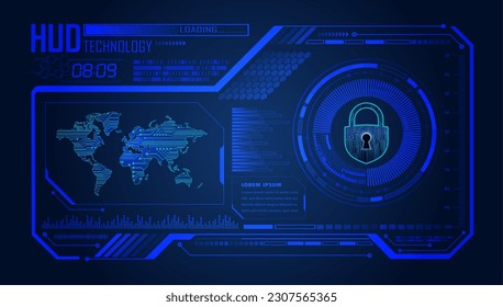 fondo de concepto de tecnología de hud world future